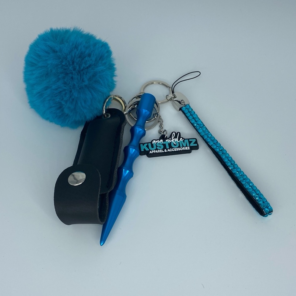Teal Safety Keychain Set